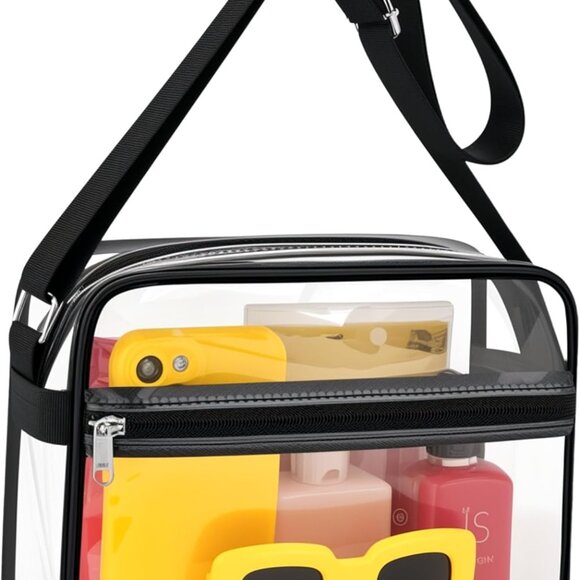 Clear Bag for Stadium Events Clear Messenger Bag Suitable for Concert Outfits an - Picture 1 of 7